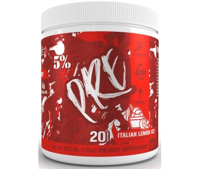 5% NUTRITION Code Red Series PRE 20serv/202g Italian Lemon Ice