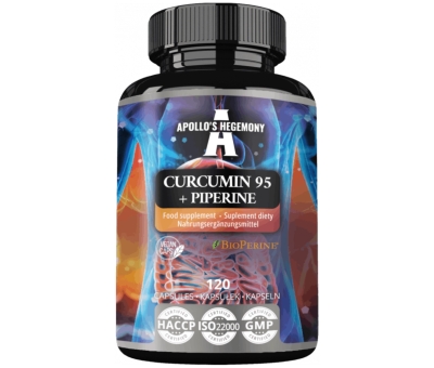 APOLLO´S HEGEMONY Curcumin 95 + Piperine 120 caps. (Kurkumiin)