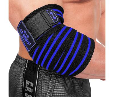 CP SPORTS Powerlifting elbow straps (T22) Black/Blue