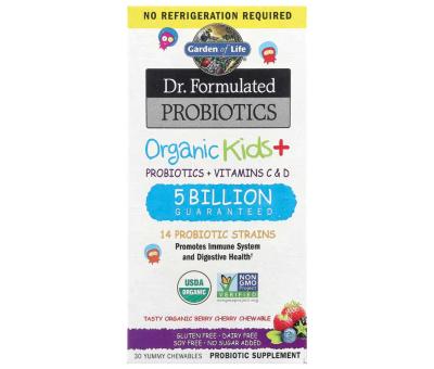 GARDEN OF LIFE Dr. Formulated Probiotics Kids+ 30chew Berry Cherry