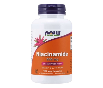 NOW FOODS Niacinamide(B3/No Flush) 500mg - 100 caps (Niatsiinamiid)