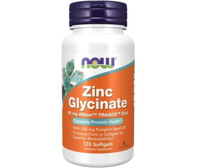 NOW FOODS Zinc Glycinate - 120 softgels