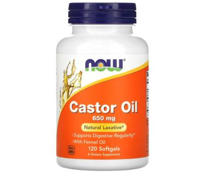 NOW FOODS Castor Oil 650mg - 120 softgels