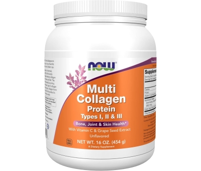 NOW FOODS Multi Collagen Protein Type I, II & III - 454g