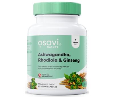 OSAVI Ashwagandha + Rhodiola & Ginseng - 60 vegan caps.