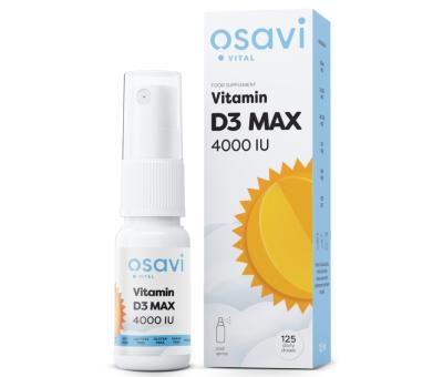 OSAVI Vitamin D3 Oral Spray MAX 4000IU - 12.5 ml.