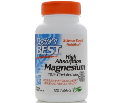 DR´S BEST Magnesium High Absorption 100% Chelated/Magnesium Bisglycinate 120tabs (kelaaditud magneesium)