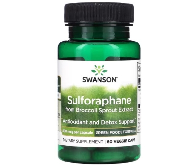 SWANSON Sulforaphane from Broccoli Sprout Extract, 400mcg - 60 vcaps